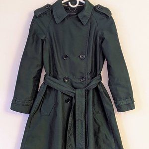 Banana Republic Trench Coat Green Small Petite